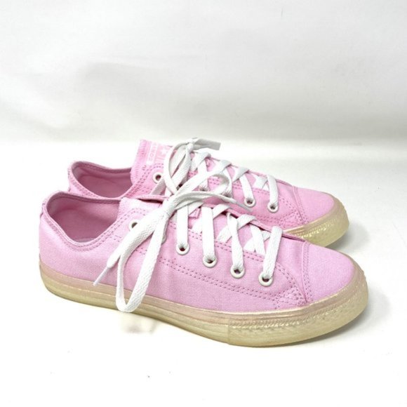 Converse Ctas Ox Women Cherry Blossom Pink Gold Canvas Low 666871C used - Picture 3 of 10